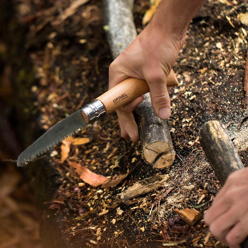 Opinel Folding Saw - Gardening and Camping Folding Carbon Steel Saw with Beechwood Handle - Image 5